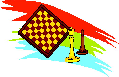 Playing chess clip art