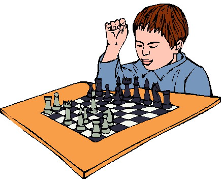 Playing chess clip art