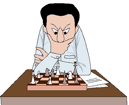 Playing chess clip art