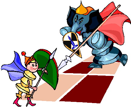 Playing chess clip art