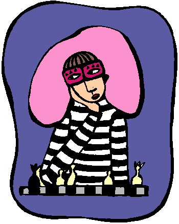 Playing chess clip art