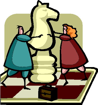 Playing chess clip art