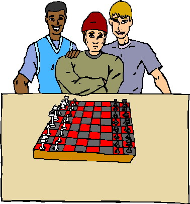 Playing chess clip art