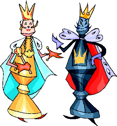 Playing chess clip art