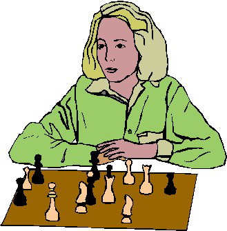 Playing chess clip art