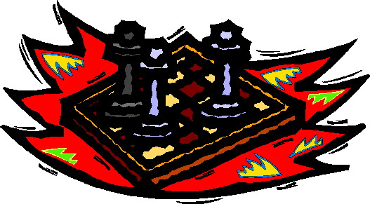 Playing chess clip art