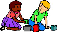 Playing children clip art