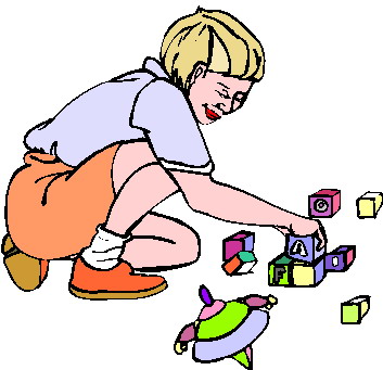 Playing children clip art