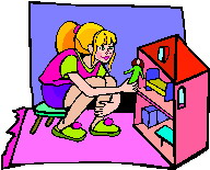 Playing children clip art