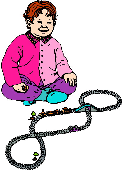 Playing children clip art