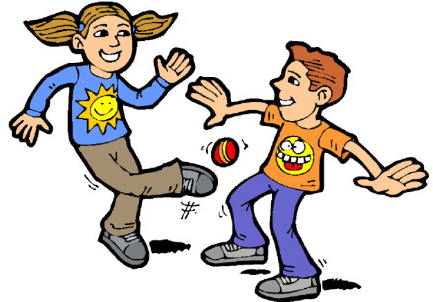 Playing children clip art