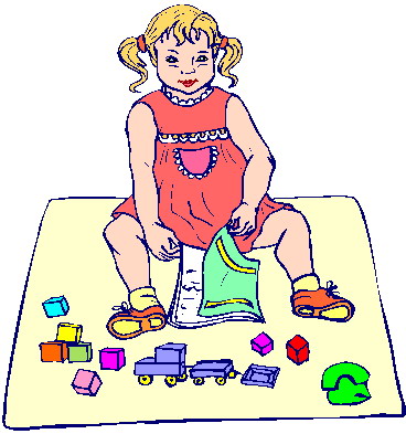 Playing children clip art