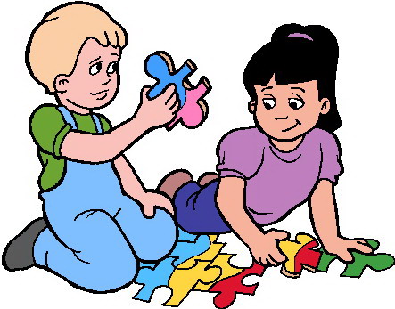 Playing children clip art