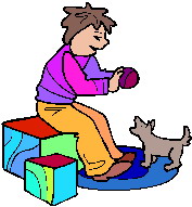 Playing children clip art