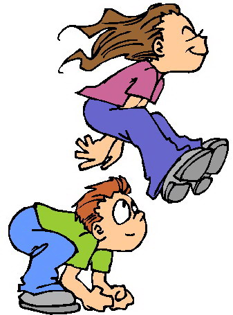 Playing children clip art