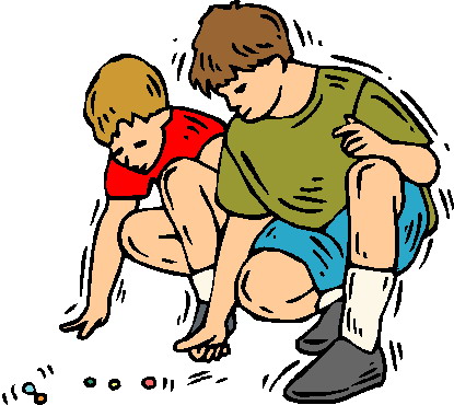 Playing marbles clip art