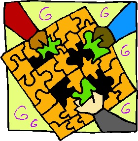 Puzzling clip art