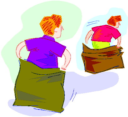 Sack racing clip art