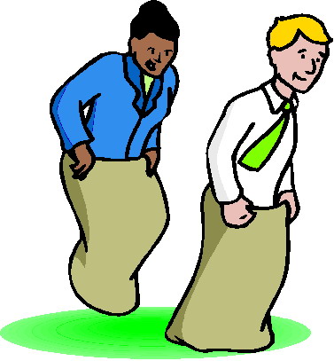 Sack racing clip art