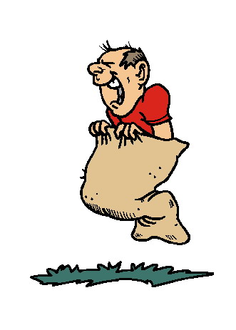 Sack racing clip art