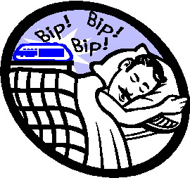 Waking up clip art