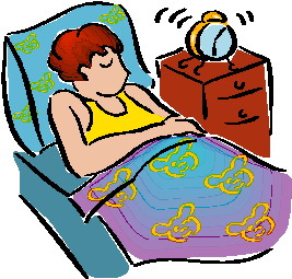 Waking up clip art