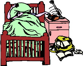 Waking up clip art