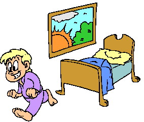 Waking up clip art