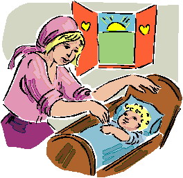 Waking up clip art