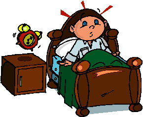 Waking up clip art