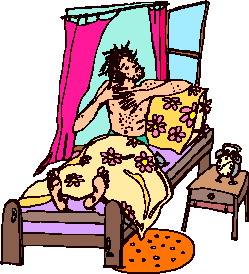 Waking up clip art