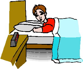 Waking up clip art