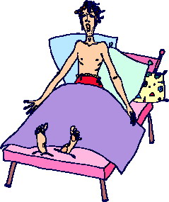 Waking up clip art