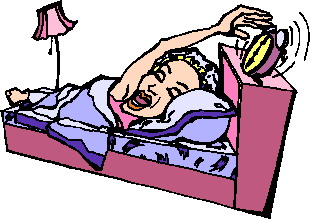 Waking up clip art