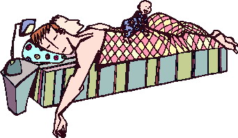 Waking up clip art