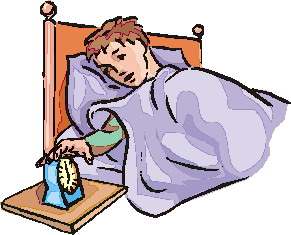 Waking up clip art