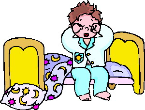 Waking up clip art