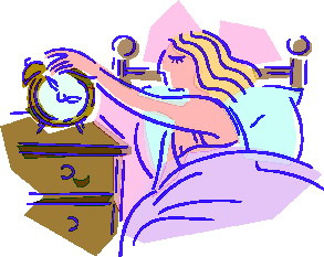 Waking up clip art