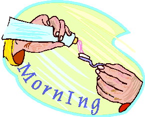 Waking up clip art