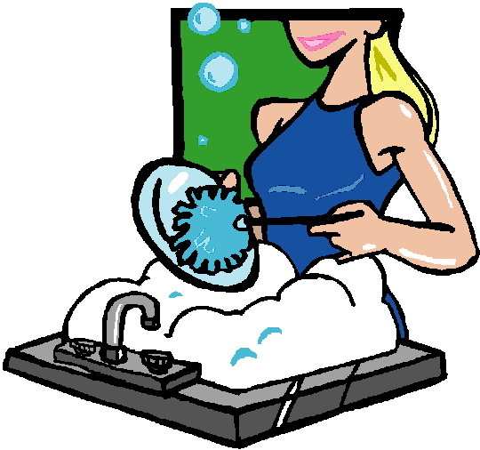 Washing up clip art