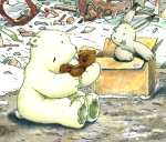 Little polar bear clip art