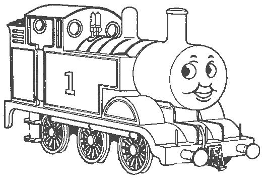 thomas train clip art black and white