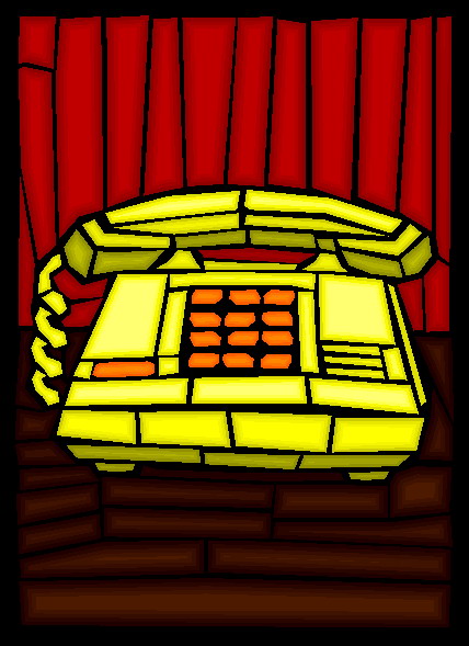 Telephone old yellow