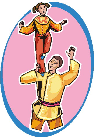 Acrobats clip art