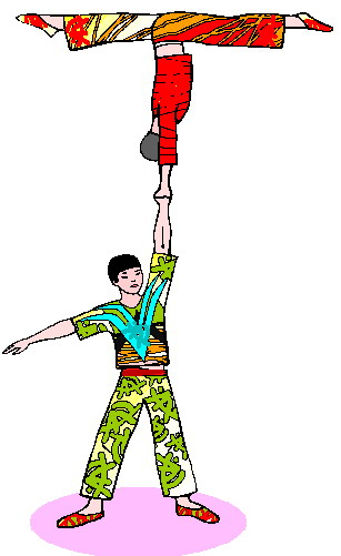 Acrobats clip art