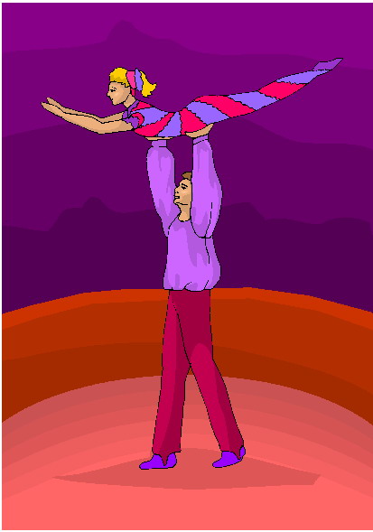 Acrobats clip art