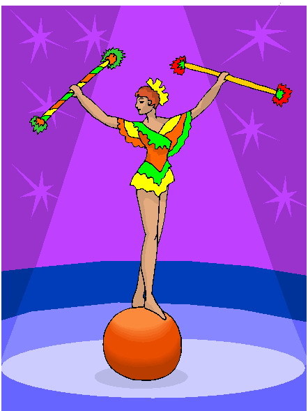 Acrobats clip art