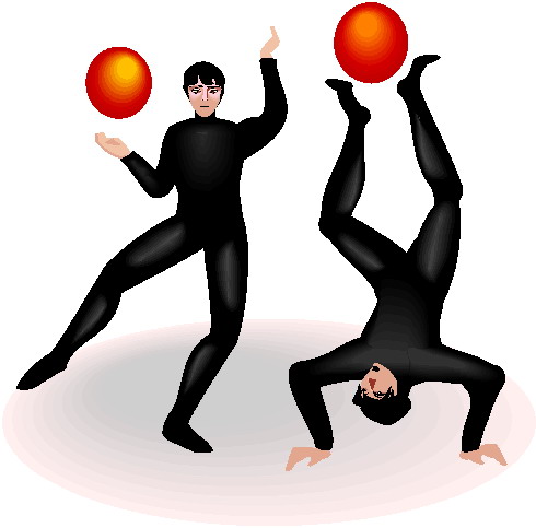 Acrobats clip art