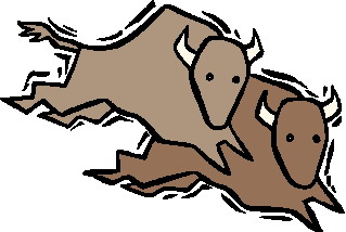 Buffaloes clip art