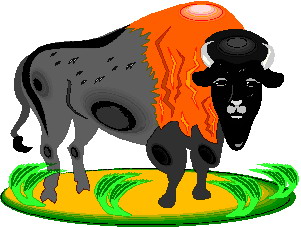 Buffaloes clip art